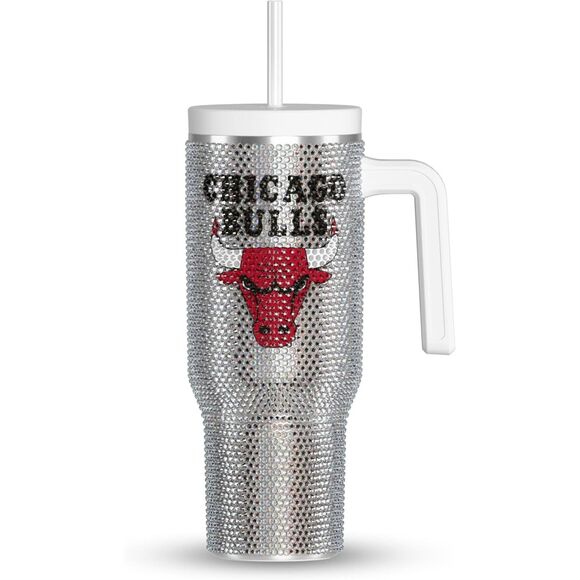 NEW HydraPeak NBA 40oz‎ Bling Chicago Bulls Tumbler (4238) - Picture 1 of 7